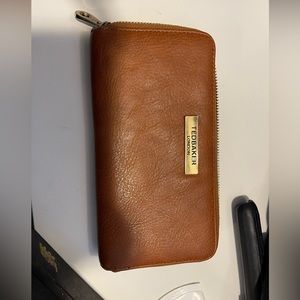 Ted Baker London camel, leather pocketbook